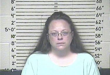 Rowan County clerk Kim Davis is shown in this booking photo