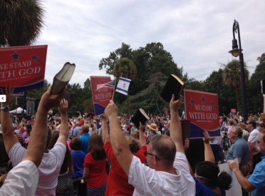 The South Carolina "We Stand With God" Rally last month drew 10,000 people.