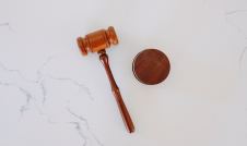 wooden judge's gavel