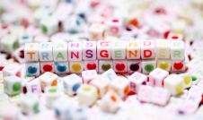 transgender spelled out with beads