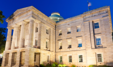 North Carolina Capitol Building Lit Up At Night