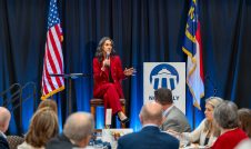 Katy Faust speaking at NC Family's 2024 Winston Salem Dinner